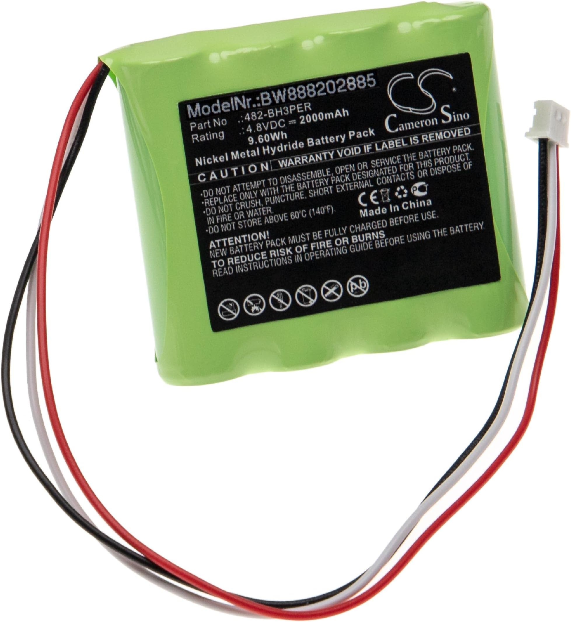 vhbw Replacement Battery compatible with Imada DST-11 Digital Force Gauge Measuring Devices (2000mAh, 4.8V, NiMH)