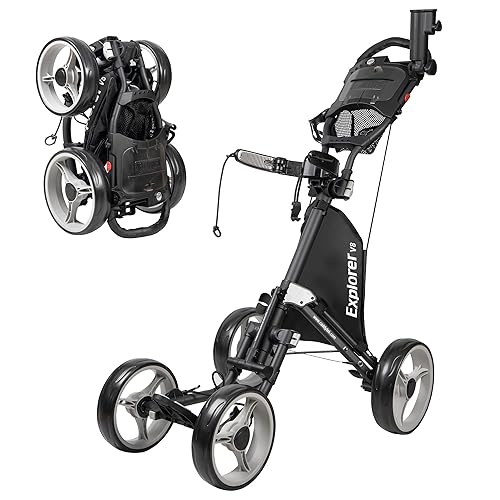 Caddytek Explorer V8 Golf Push Cart - SuperLite 4 Wheel