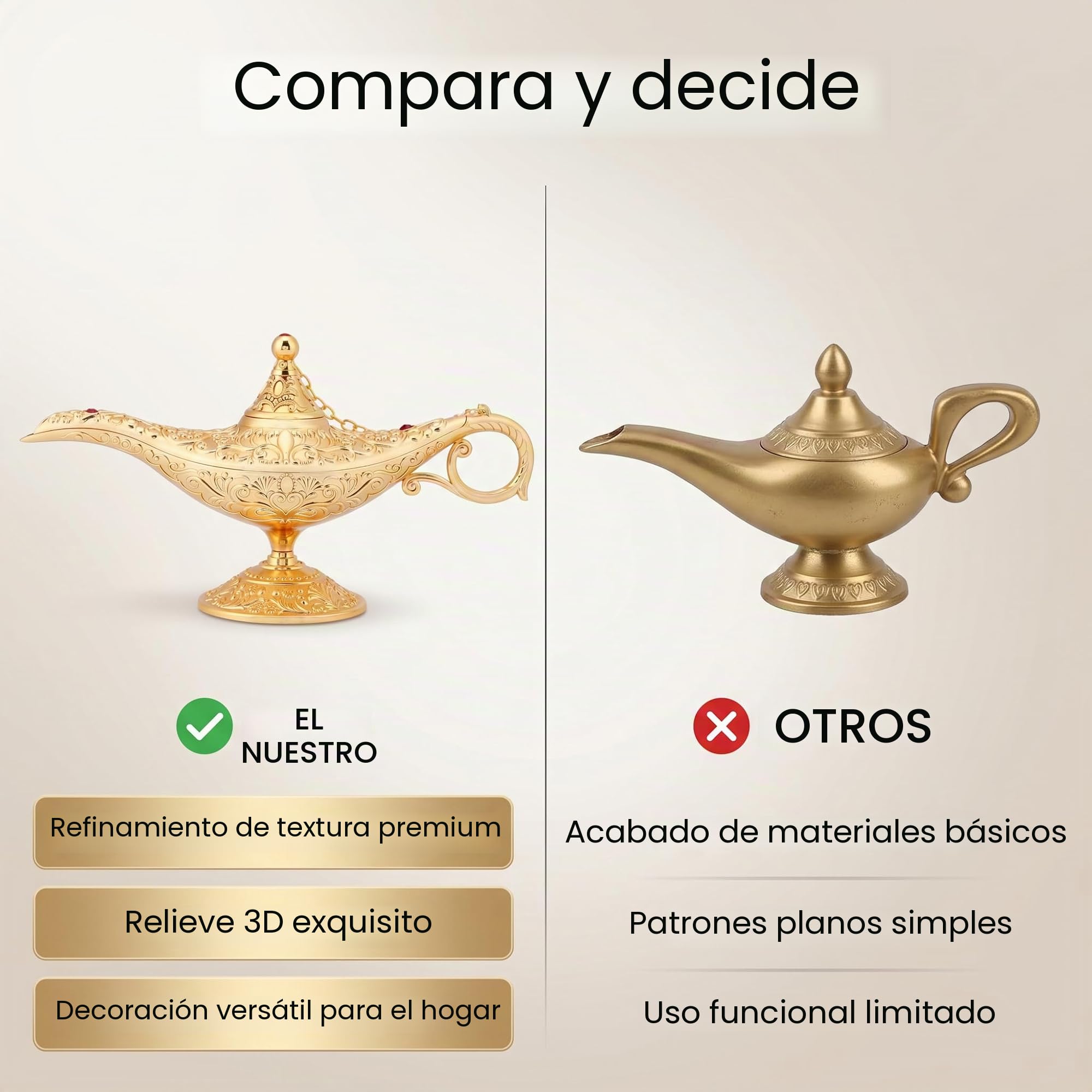Lámpara de Aladín, Aladdin Genie, Lámpara de aleación de zinc, Aladdin Light Magic Genie Light Metal tallado Legend Lámpara Wishing Light Lamp Pot Decor