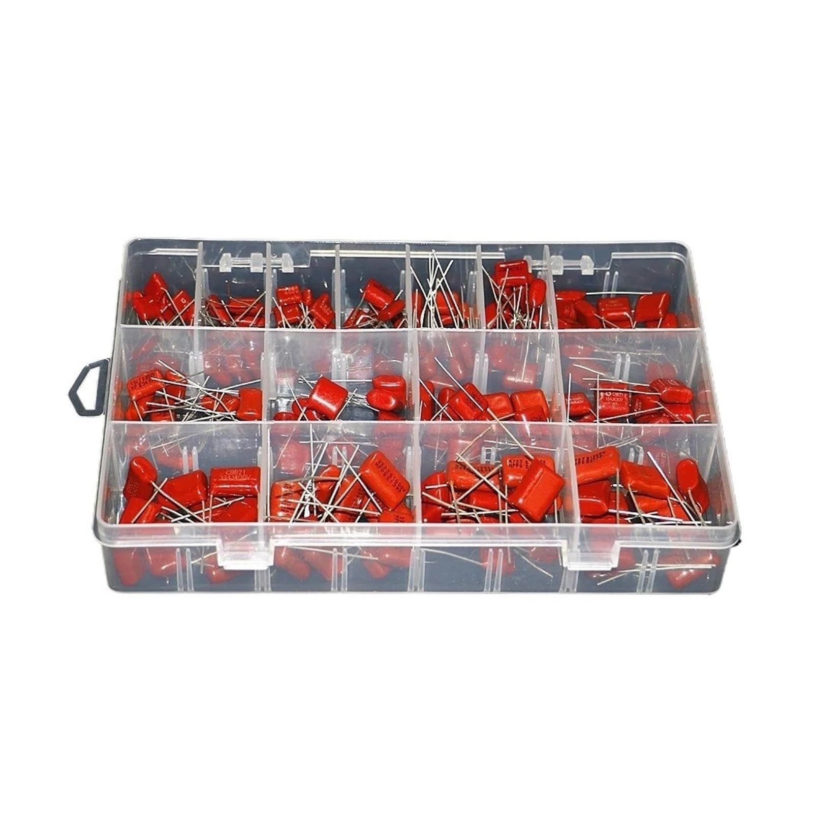 ChuFort 150 szt. Asortyment kondensatorów metalowych CBB 15 wartości 400 V 630 V 10nF 68nF