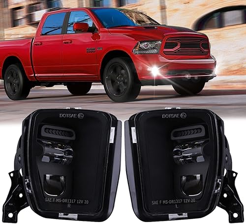 Z-OFFROAD - Luces LED anti-neblina de reemplazo para parachoques de Dodge Ram 1500, 2013, 2014, 2015, 2016, 2017 y 2018