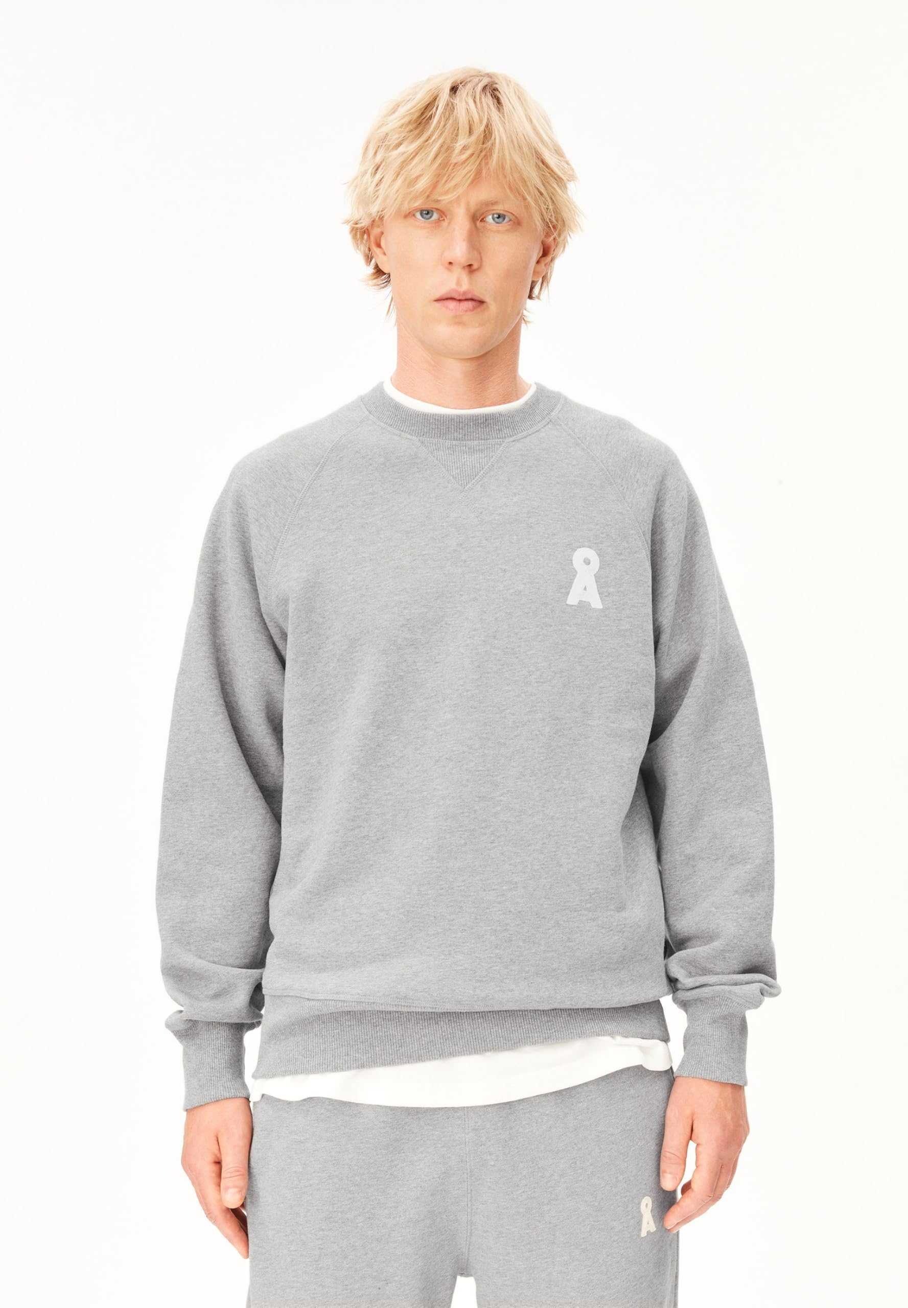ARMEDANGELS Herren Sweatshirt aus Bio-Baumwolle Iconic Å JOAAN Melange Relaxed Fit