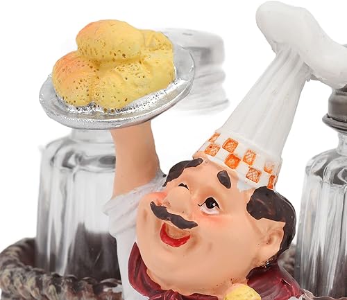 Miniatura 9 de BORDSTRACT Soporte para estatura, juego de salero y pimentero, decoración de botellas, caja de almacenamiento de especias para cocina