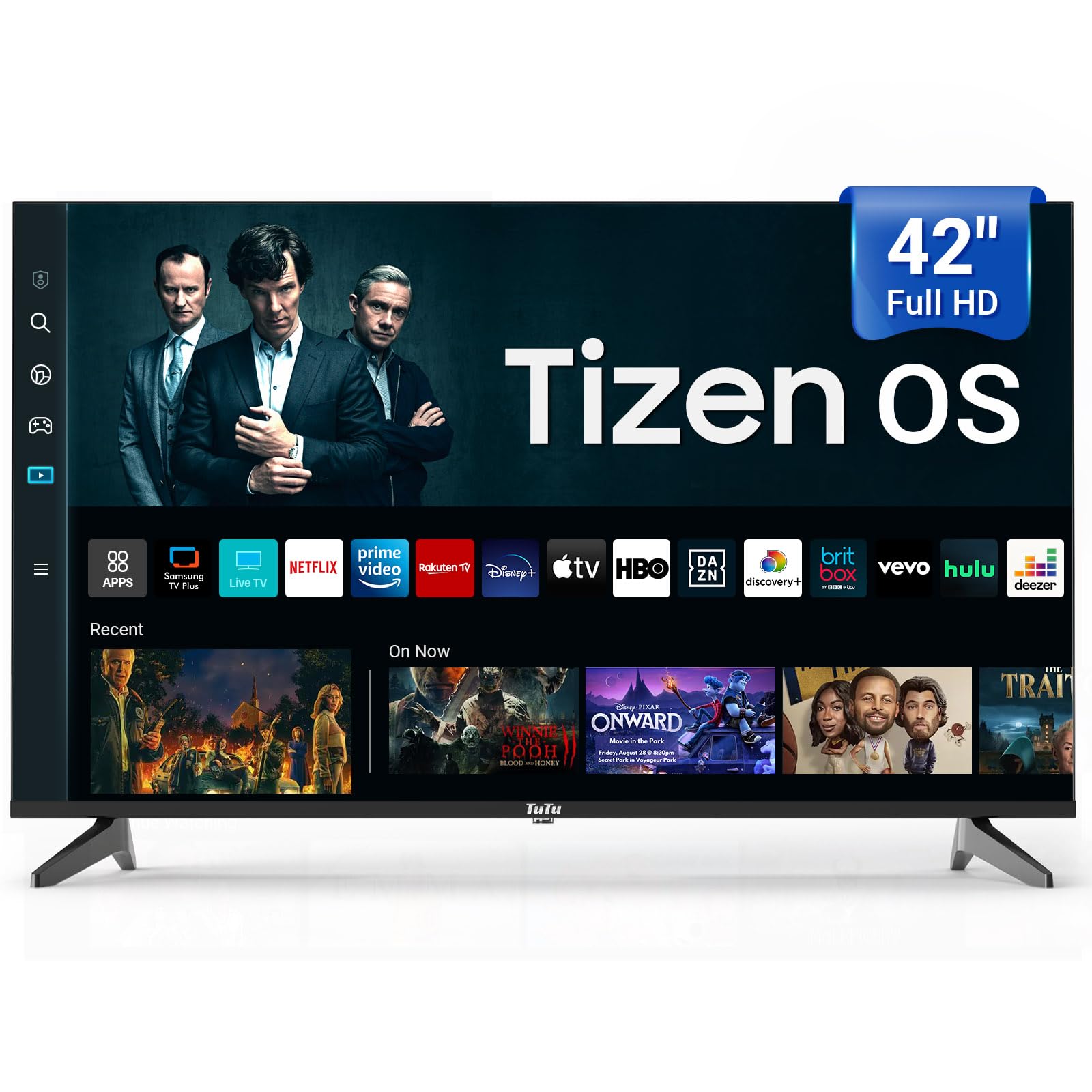 42 Inch 1080P FHD Smart TV with Tizen OS TV Compatible HDR, Full HD Slim Design Smart TV or Monitor with HDMI, Dolby Audio, Voice Remote, Stream Live(2025 Model)