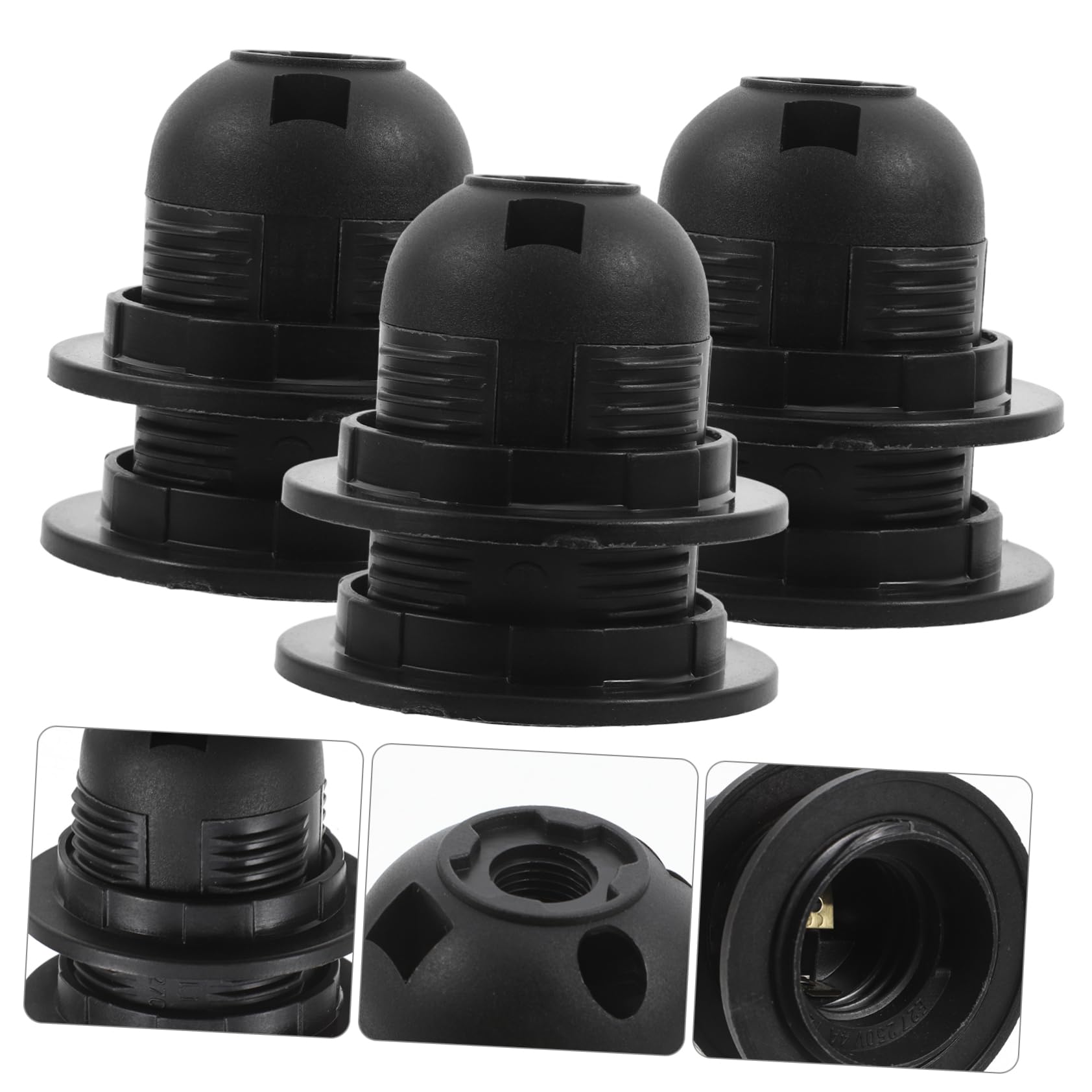 Holibanna 10piezas Portalámparas De Porcelana Portalámparas De Repuesto Casquillo De Rosca Individual Cable Para Bombilla Sin Llave Para Iluminación De Techo