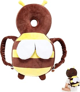 Protector de Cabeza de Bebé, Almohada de Protección para la Cabeza del Bebé, Protector de Cabeza para Bebe, Cojín Protector Cabeza Bebe, para Niños de 5 a 24 Meses que Gatean (Marrón)