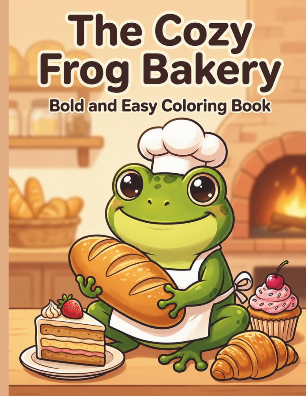 The Cozy Frog Bakery: Bold and Easy Coloring Book