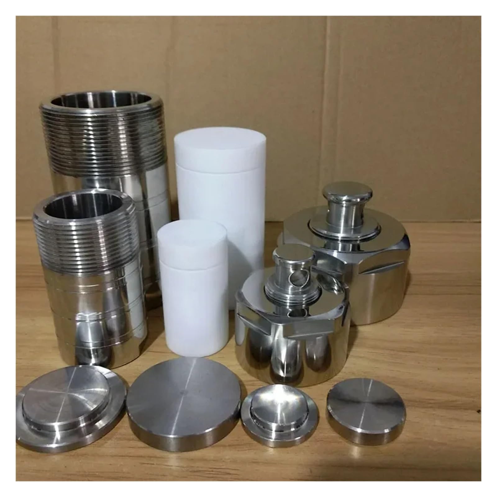 Reactor de síntesis hidrotermal, Reactor de Autoclave síntesis hidrotermal Revestido PTFE, 25 ml, 3Mpa, Tanque digestión Alta presión, Reactor Laboratorio