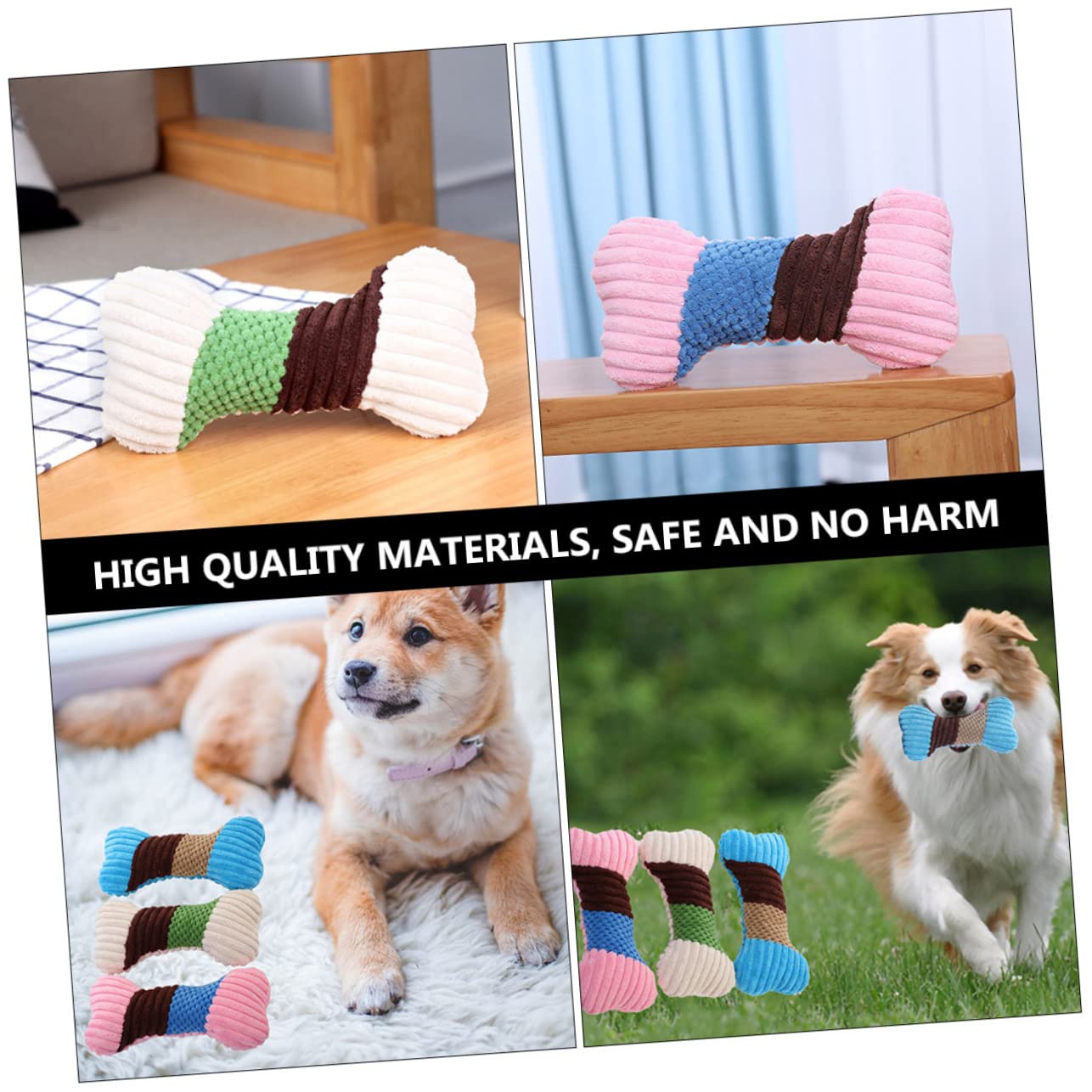 Angoily Quietschspielzeug Für Hunde - 3 Stück, Mais-Form, Kauspielzeug, Latex - 4 X 4 X 12 Cm