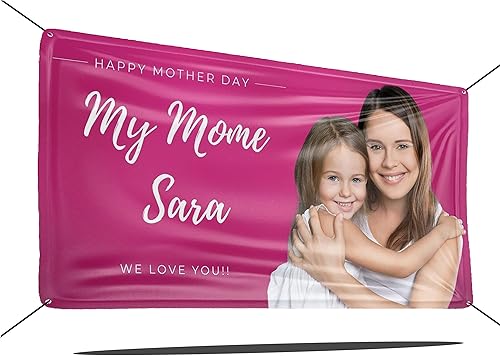 Miniatura 4 de Nice Memory  Happy Mother's Day Banner, Customized Mother's Day Banner Party Decorations, Mother's Day Party, Mother's Day Gift, Personalized
