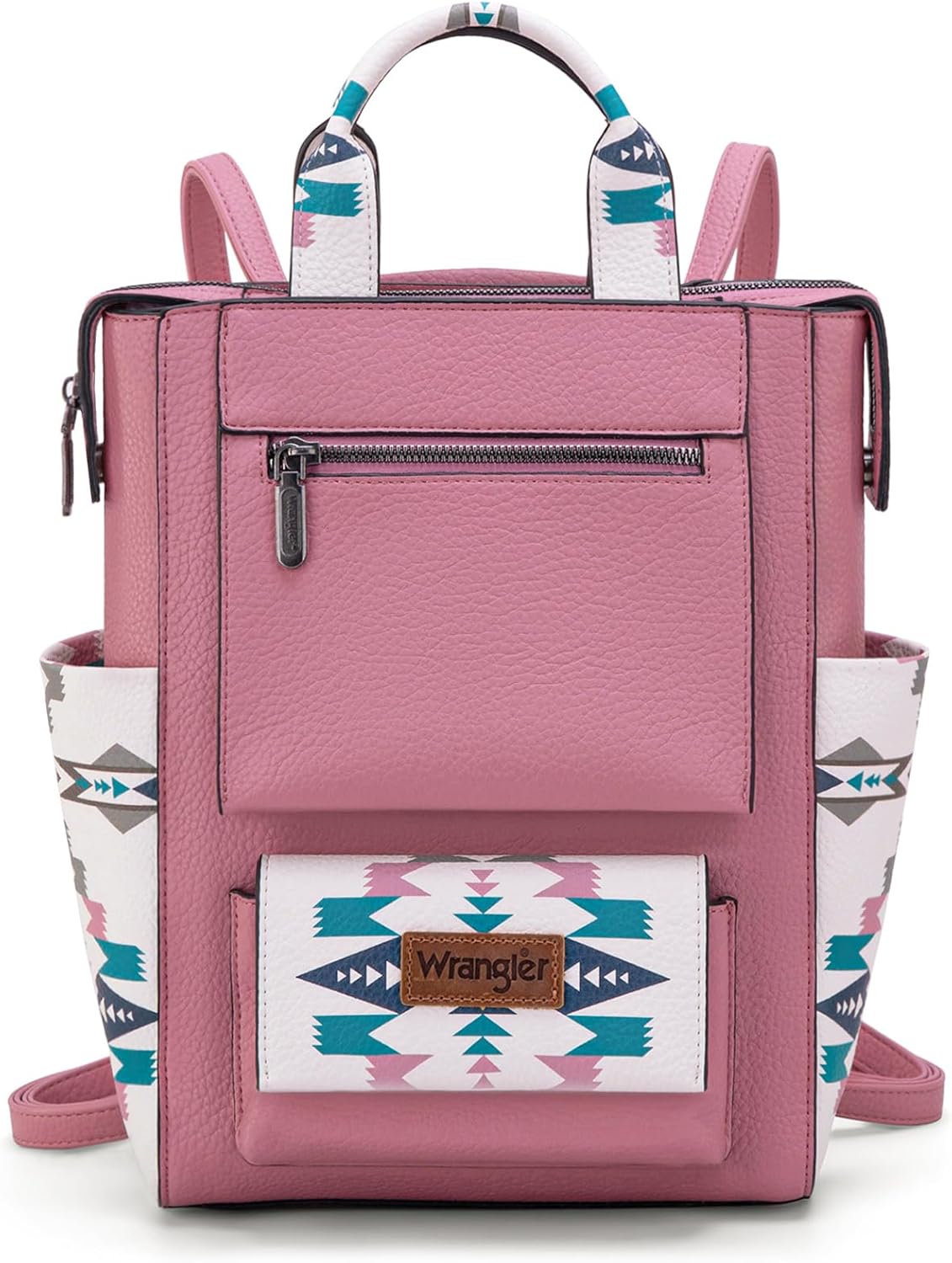 Montana West Wrangler Aztec Backpack Purse for Women Fashion Ladies Back Zip Anti Theft Convertible Backpack with Adjustable Strap