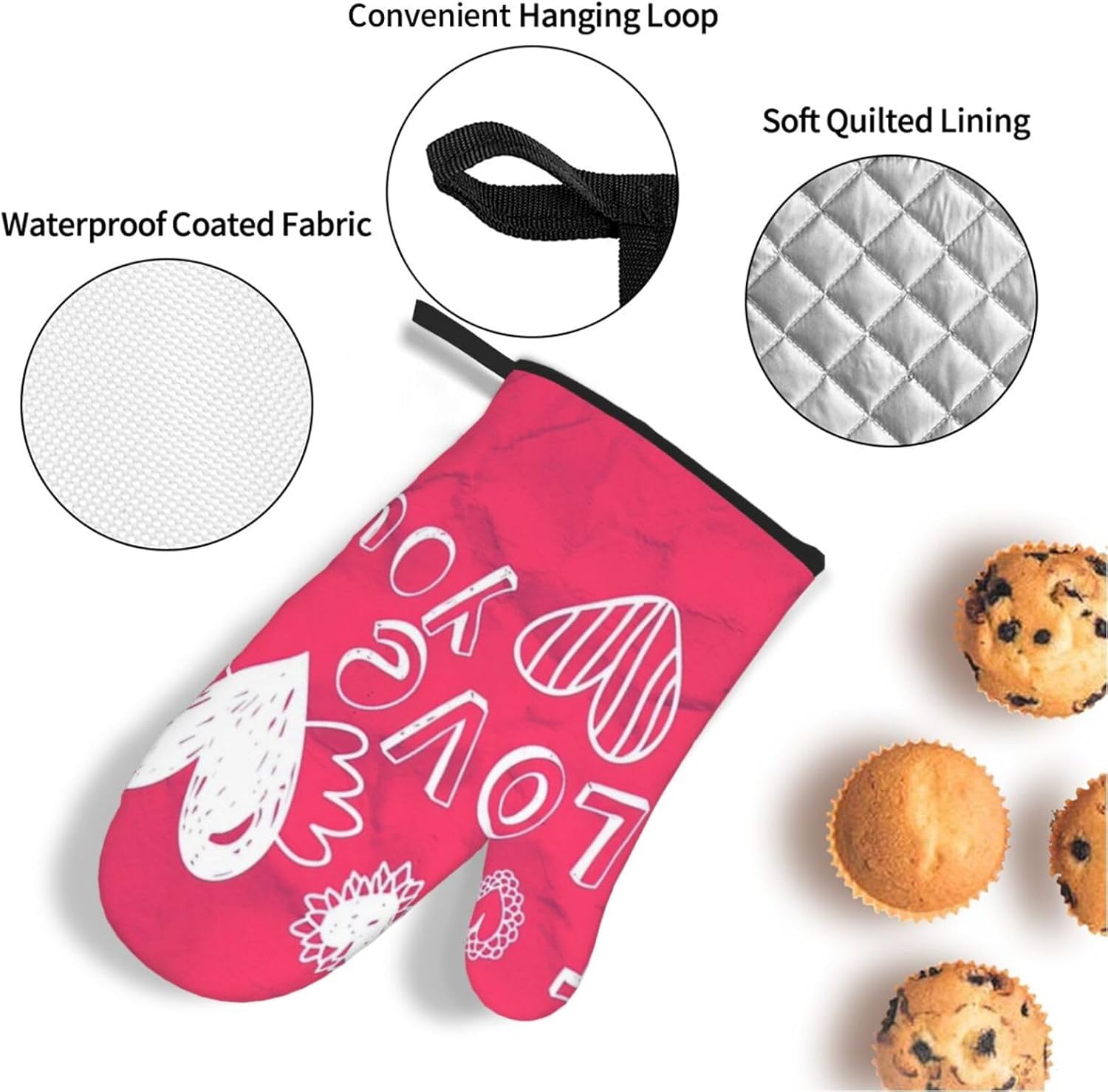 Valentine's Heart Kitchen baking four piece set, fit for cooking and baking, oven, microwave, and outdoor barbecue