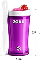Vista 3 de ZOKU Máquina de granizado y batido jumbo, taza compacta para hacer y servir con núcleo de congelador que crea batidos de una sola porción