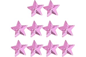 10 Piece Star Iron-On Patches: A Celestial Embellishment for Your Fashion Creations