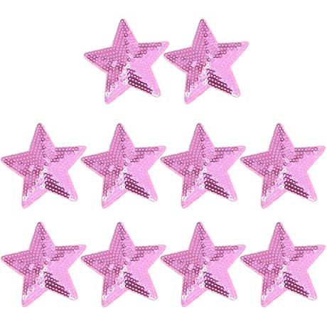 10 Piece Star Iron-On Patches: A Celestial Embellishment for Your Fashion Creations