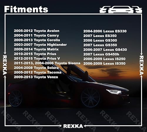 Miniatura 3 de Rexka Juego de 5 clips y pasadores para guardabarros delantero y parachoques para Toyota Lexus 53879-58010 47749-58010 Avalon Camry Corolla