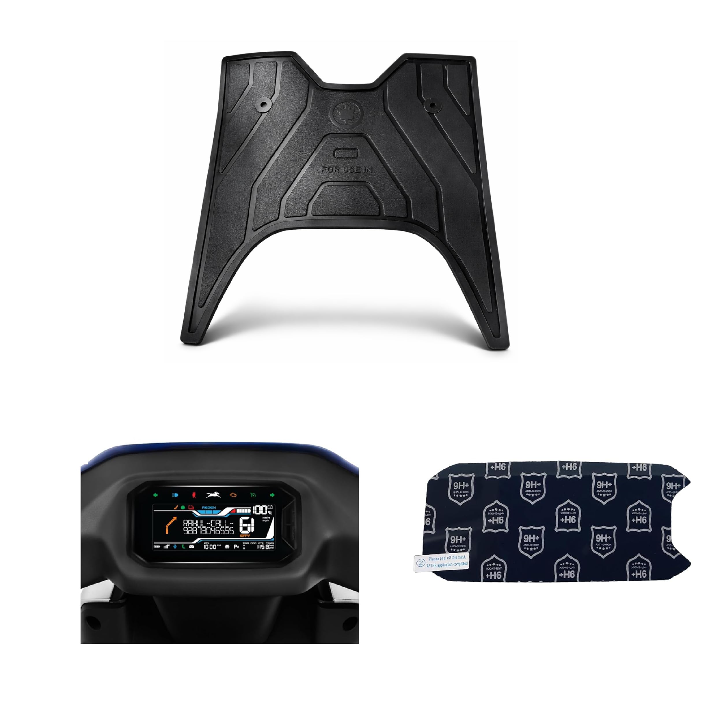 Scooty Orbiter Electric Footmat with Digital Meter Screen Guard for TVS Orbiter Electric 2025 (Pack of 2 Pcs)-image-29