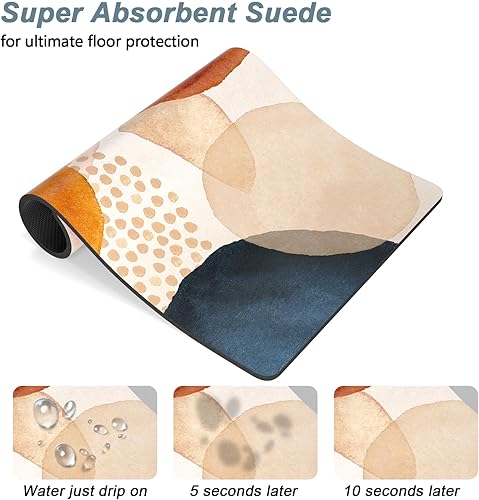 Miniatura 10 de Tapete de comida para perros, de 16 x 24 pulgadas, tapete absorbente para perros y gatos, tapete absorbente para proteger los suelos, bonito tapete