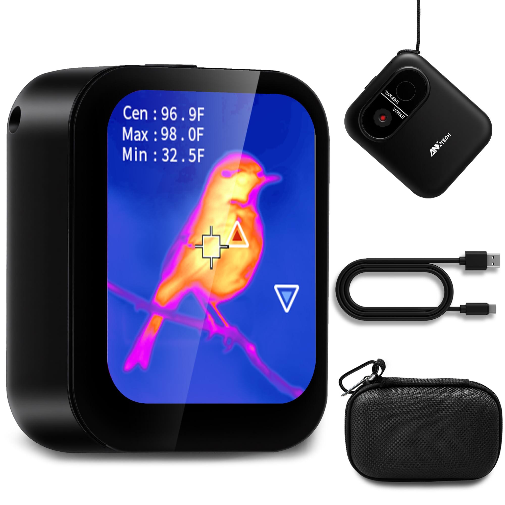 Small Thermal Imaging Camera for Beginner – Mini Thermal Imager for Home Inspection, Infrared Hidden Camera Detector Gadget 80×60 IR Resolution