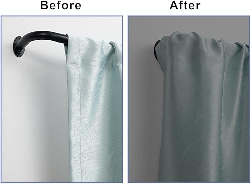 Miniatura 3 de Barra de cortina de oscurecimiento de habitación, barra de cortina ajustable de 28-84 pulgadas de diámetro, barra de cortina de empalme individual,