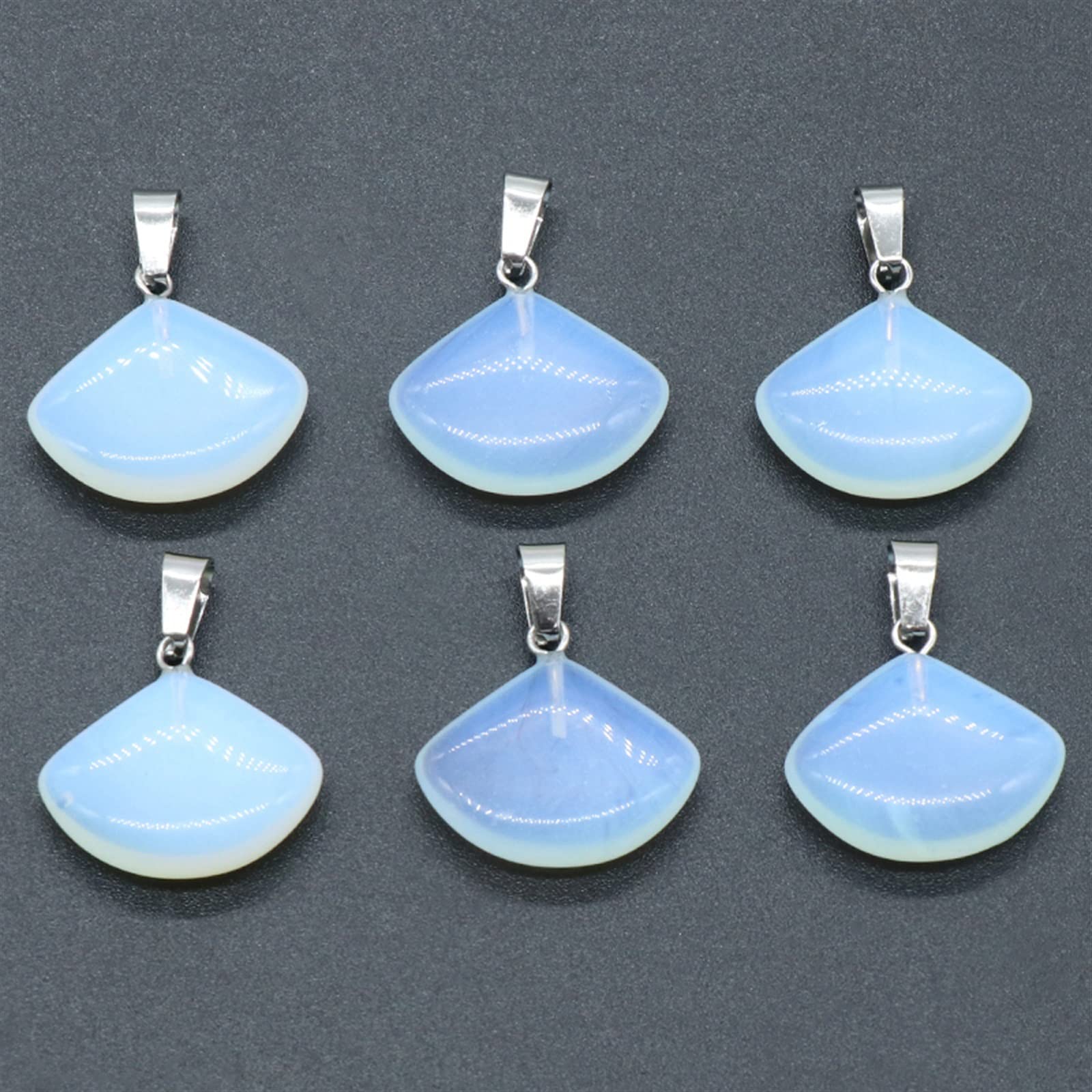 Cristal natural en bruto Colgantes de piedra Natural del Sector de 4 piezas, abalorios de cristales turquesas de ágata de cuarzo rosa for la fabricación de joyas, pendientes de collar DIY ( Color : Ti