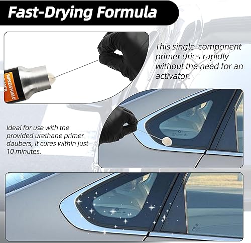 Miniatura 5 de Imprimación para parabrisas de 1 onza líquida, imprimación de uretano para automóviles, promueve la adhesión de selladores de poliuretano,
