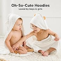 Vista 7 de KeaBabies Toalla con capucha para bebé, viscosa derivada de toalla de bebé, toallas para bebés, toalla grande con capucha, toalla de baño orgánica