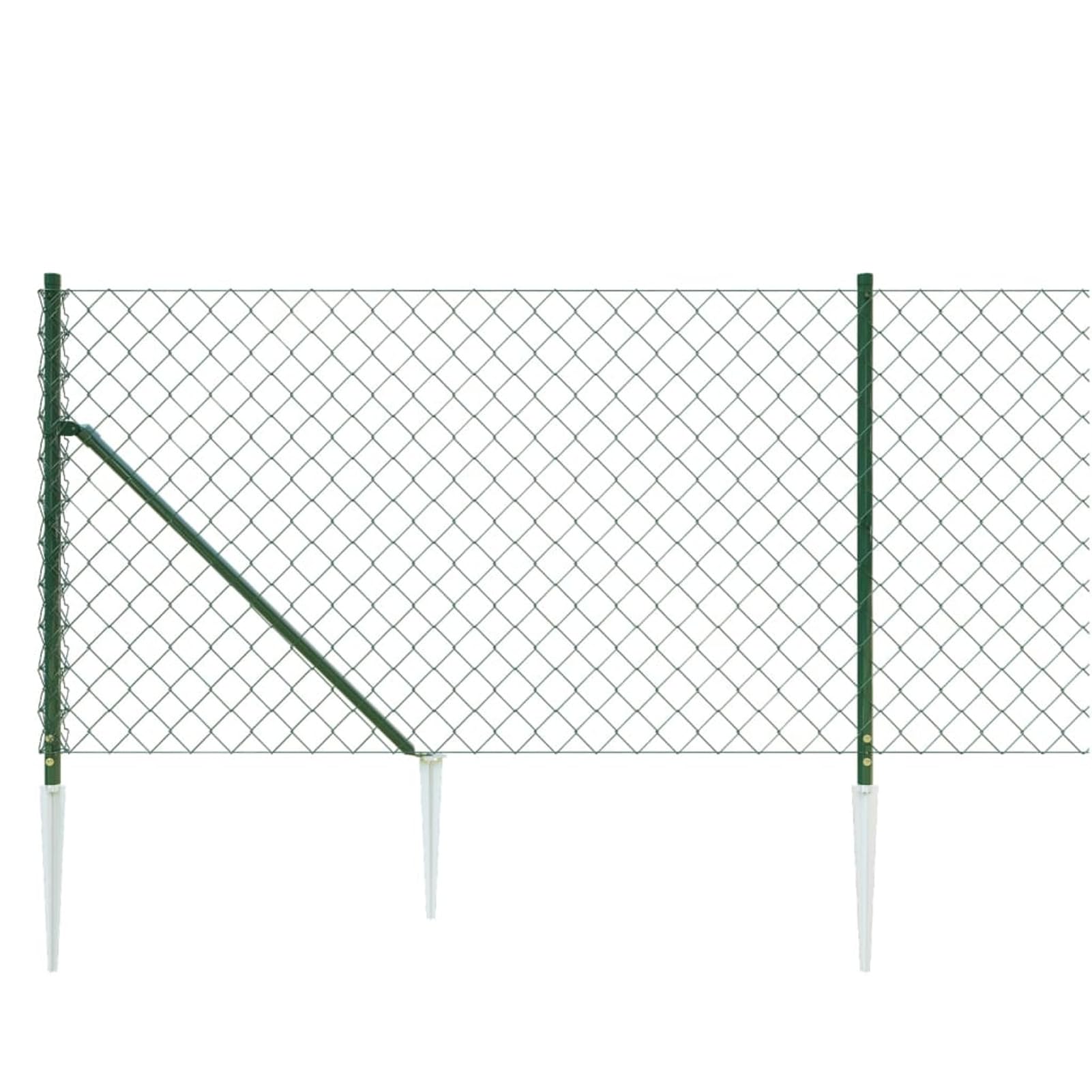 Cerca de Alambre con Pinchos de Anclaje Verde 1x25 m, Malla Metalica, Malla Alambre, Alambre para Conejos, Vallas De Obra, Mallas para Gallinero, Malla Fina De Malla De Alambre - 153929