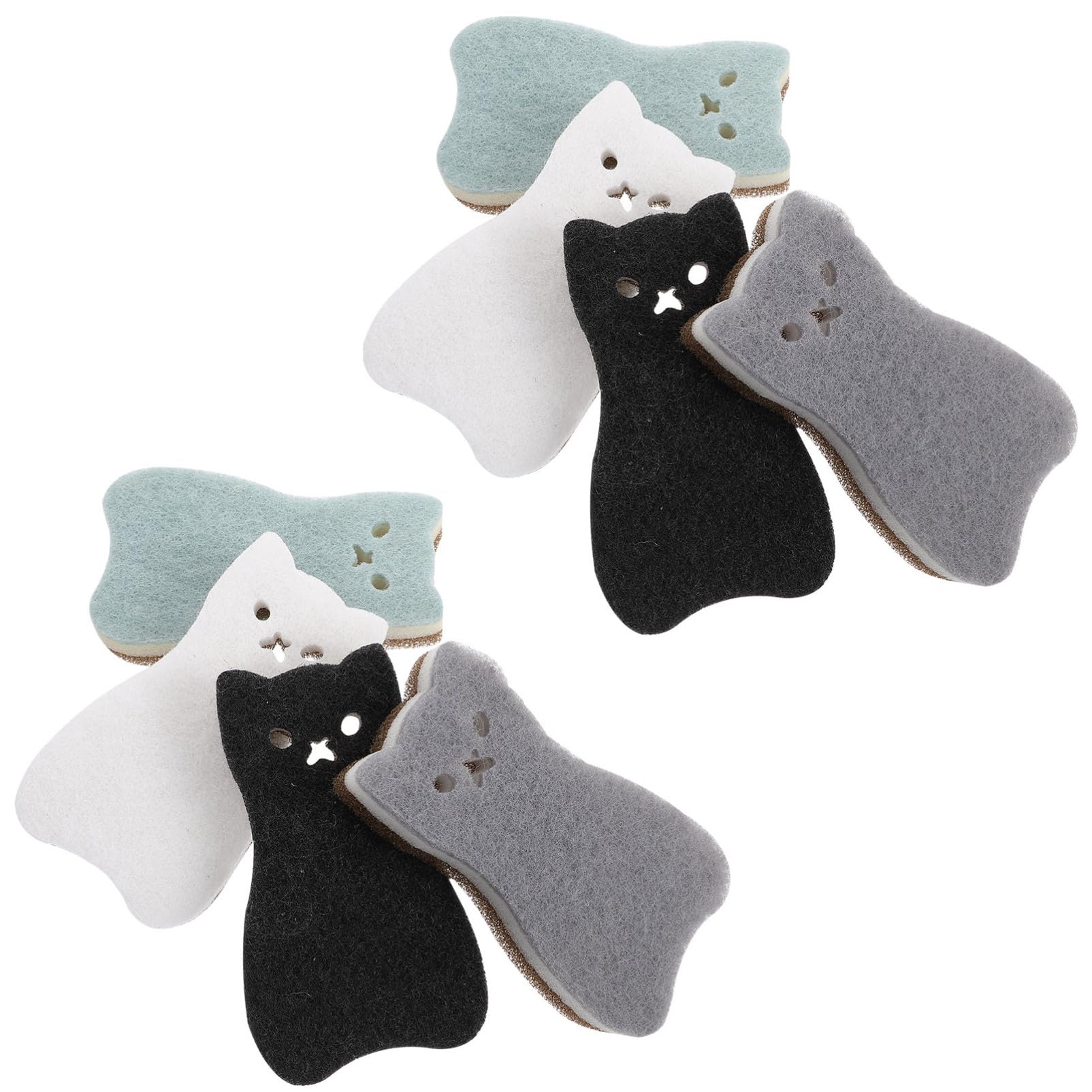 GOOHOCHY Thickened Kitchen Cleaning Sponge Set of 8 Non Stick Scrubbers Dish Cleaning Cloths Sponge Beautiful Patterns Easy to Clean for Home Cleaning