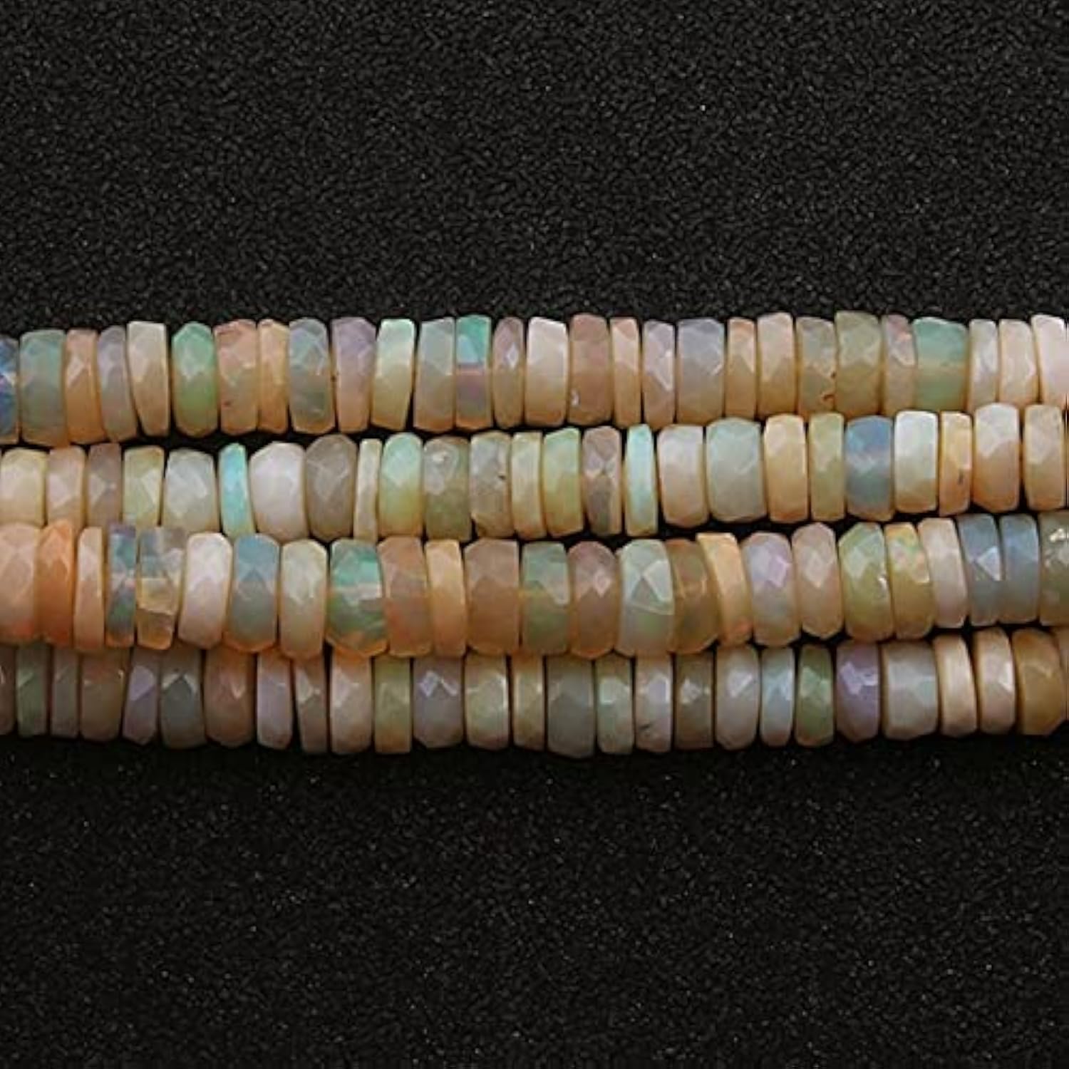 Opale Éthiopienne heishi rondelle 4mm 7mm LKBEADS, perle en pierre naturelle pour création de bijou