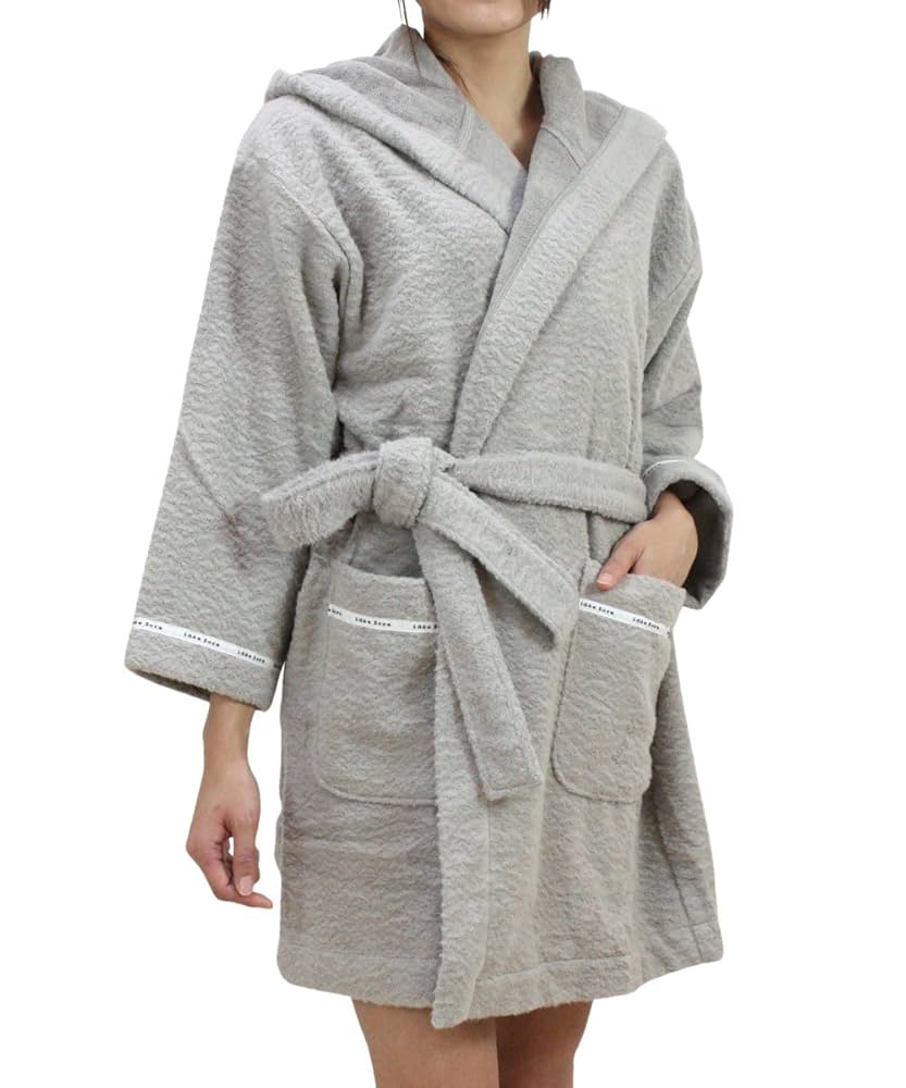 イデゾラ ナチュラルタイムもこもこ バスローブ ☆ブラック イデゾラ ナチュラルタイムもこもこ バスローブ ブラック