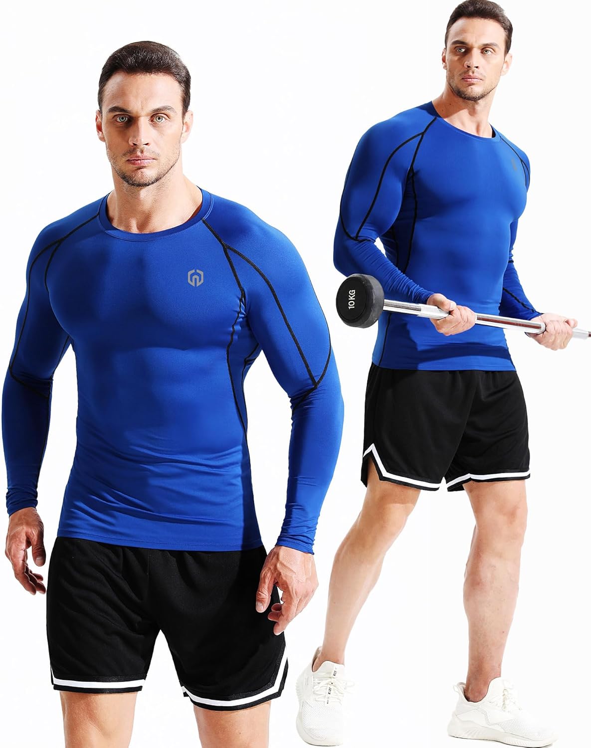 NELEUS Men's 3 Pack Dry Fit Long Sleeve Compression Shirts Workout Running Shirts - Image 6