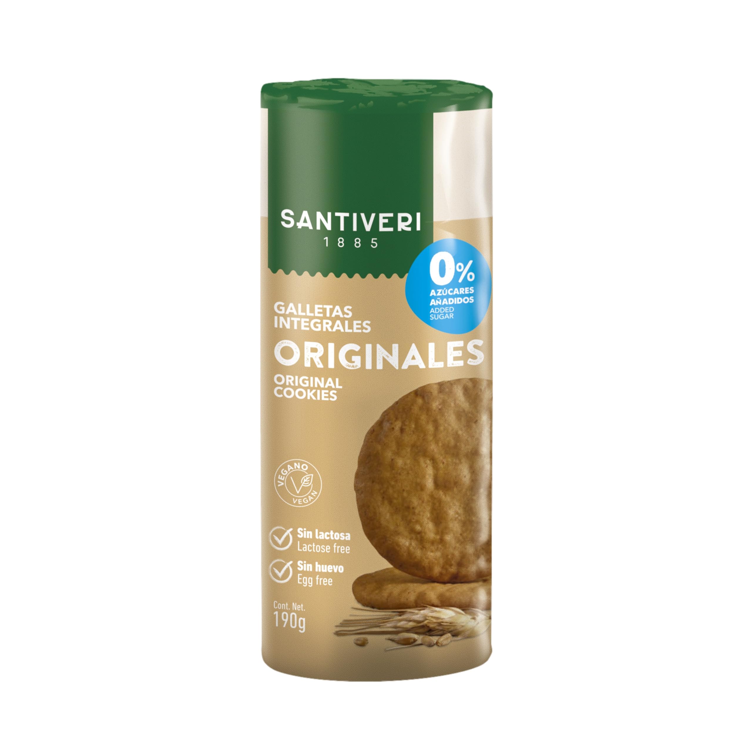 SANTIVERI - Galletas Integrales Arándanos, 0% Azúcares Añadidos - Con Fibra, Sin Grasa de Palma, Alto Oleico, Sin Huevo, Sin Lactosa - Vegano - 190 g — view 8
