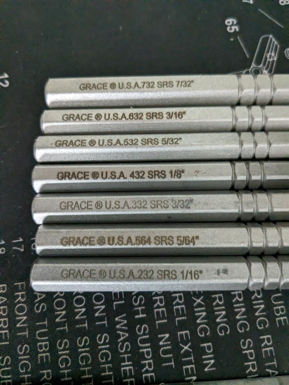 Grace USA Steel Roll Spring Punch Set SRS7