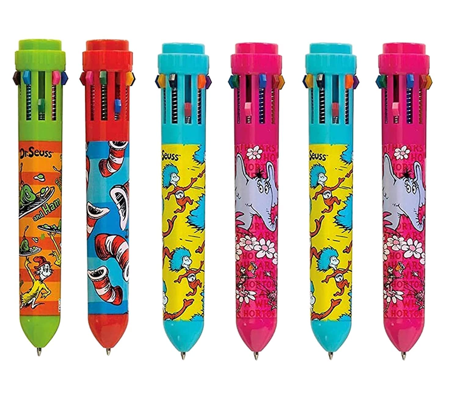 ShubhKraft 10-in-1 Kids Ball Pen Set for School & Office - Cartoon Pen for Kids, School Stationery Items - Stationery Kit, Stationery Set, Birthday Return Gift (Pack Of 6 Multicolor)