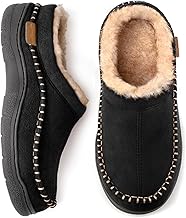 Zigzagger Men's Moccasin Slippers Indoor/Outdoor Fluffy House Shoes Memory Foam Slip On for Men