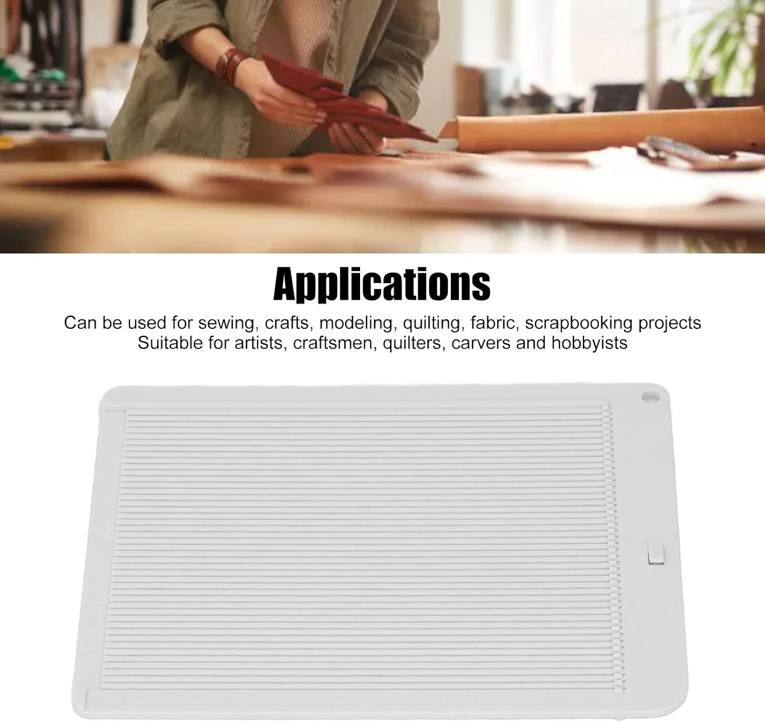 Craft Cutting Mat Reusable Portable Plastic Cutting Board for Sewing Quilting Scrapbooking Professional Guard Work Surface Durable Felt Edge Safe Application Artists Craftsmen (6.4 x 8.5in)