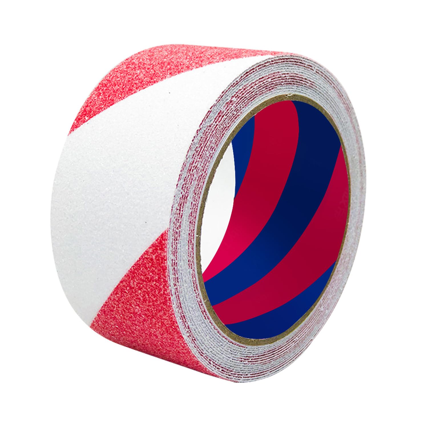 Duccinp Anti Slip Tape with Bright Red and White Grip Stripes 10 CM x 10 M Waterproof Hazard Caution Warning Tape for Outdoor Stairs Step Treads