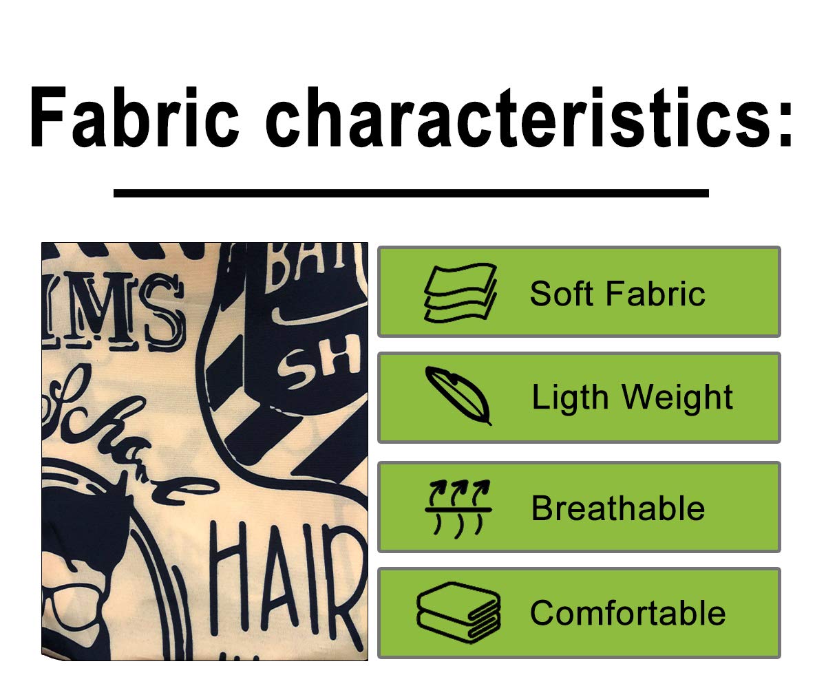 Barber Capes for Men, Hair Cutting Cape with Metal Snap Closure, 100% Polyester Salon Cape, Waterproof & Light Weight & Machine Washable- 63”× 56”, Retro Style : Beauty & Personal Care