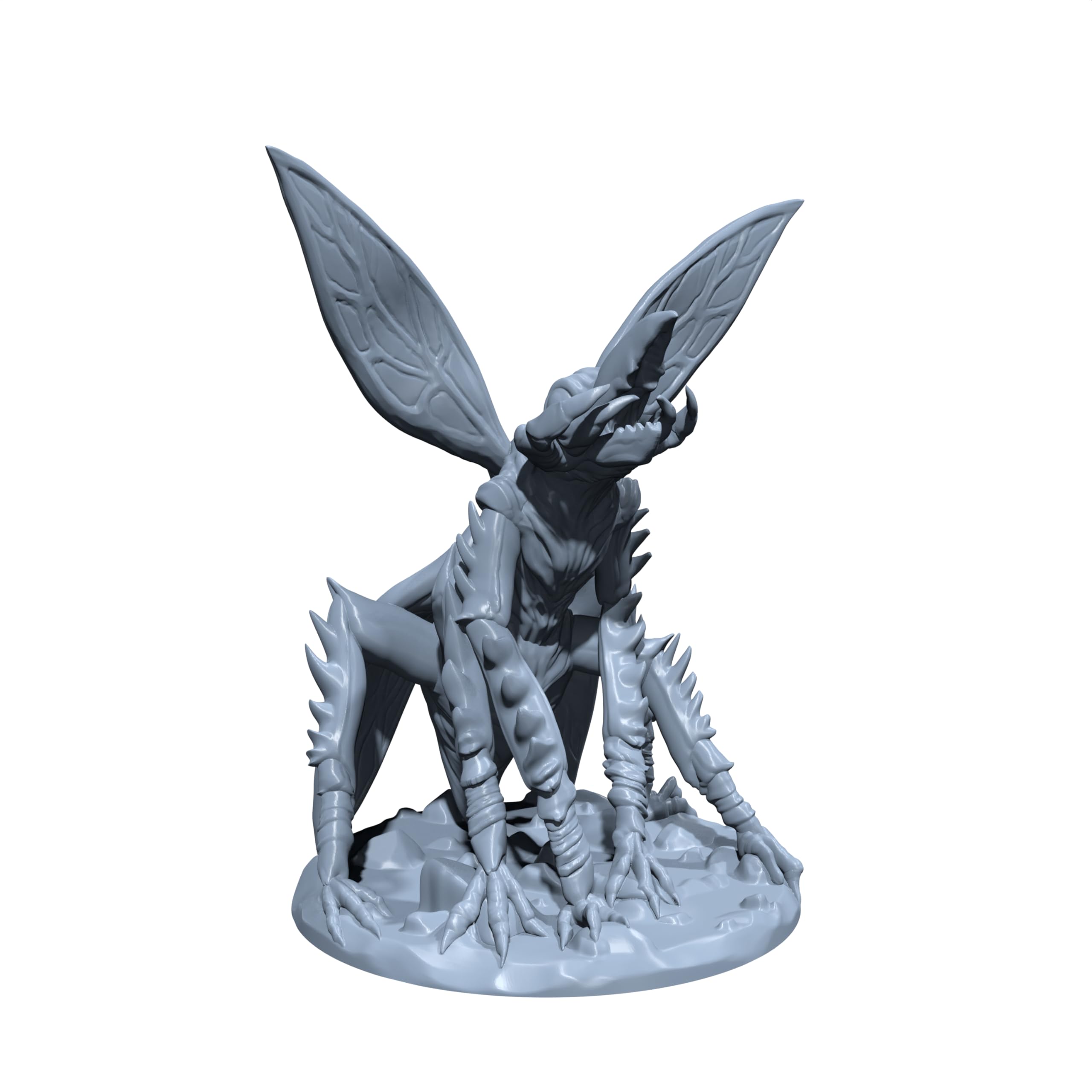 Bzzarak, The Abyssal Siphon | Chasme | Insect Fiend | Miniature for Tabletop Games Like D&D and War Gaming Large (Normal Size), Gray, 02I008-01