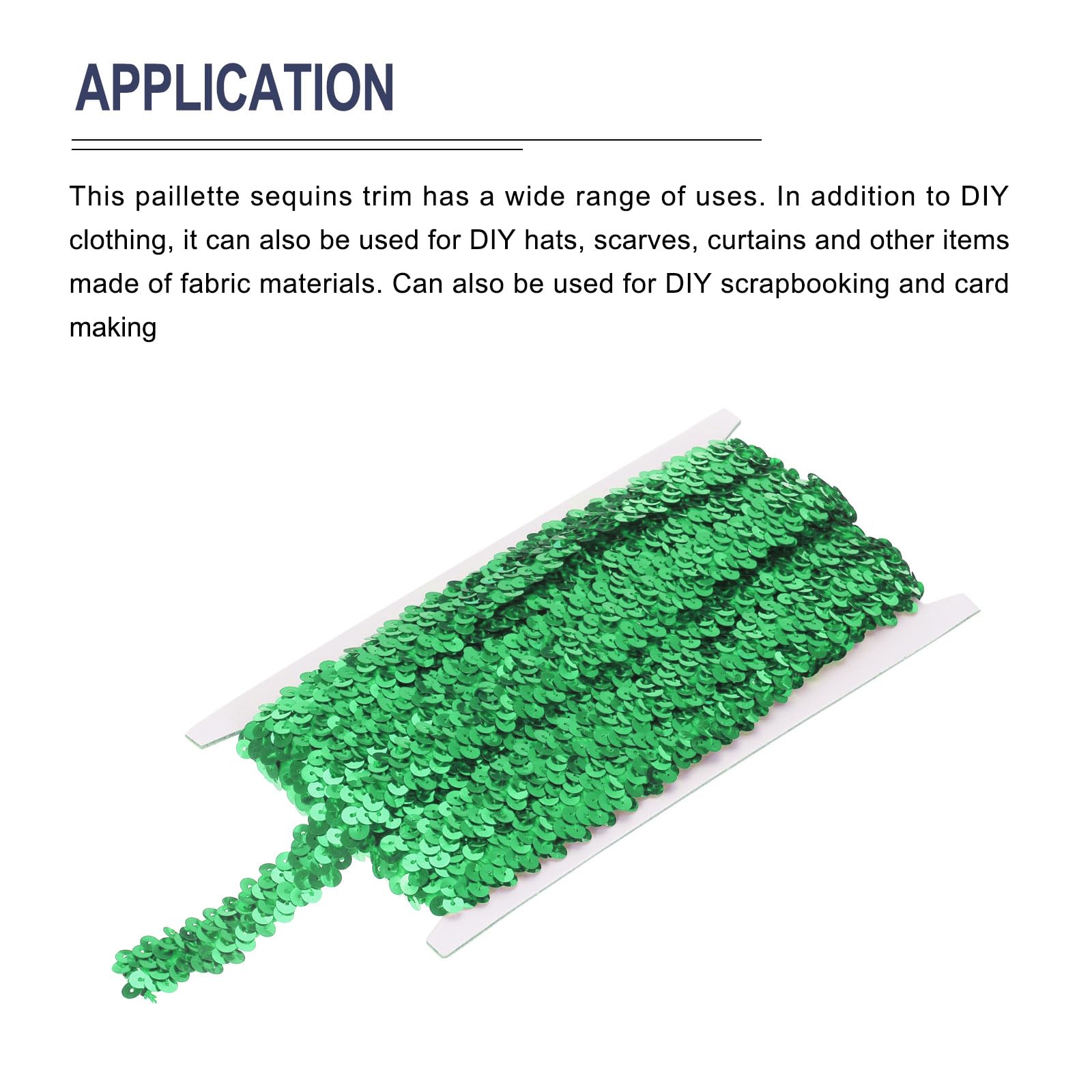 Nastro Elasticizzato Con Paillettes QUARKZMAN, 11 Yard 0,8 Pollici, Frangia Piatta Per Cucito E Craft, Colori Arcobaleno
