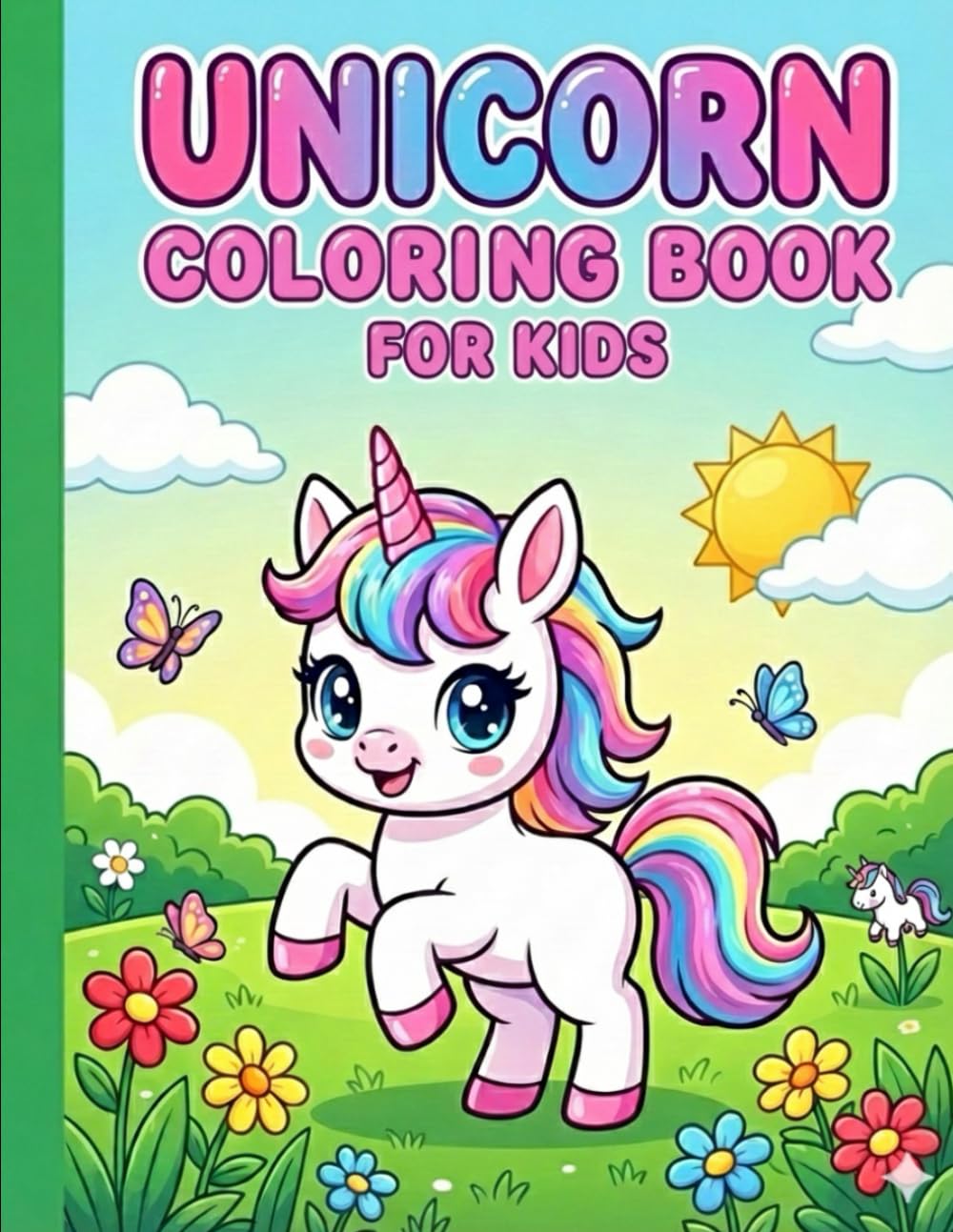 Unicorn Coloring Book for kids: Cute and easy unicorn coloring pages