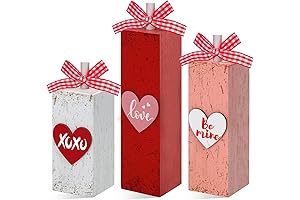 3-Piece Valentine's Day Tiered Tray Decor: Love, XOXO Signs