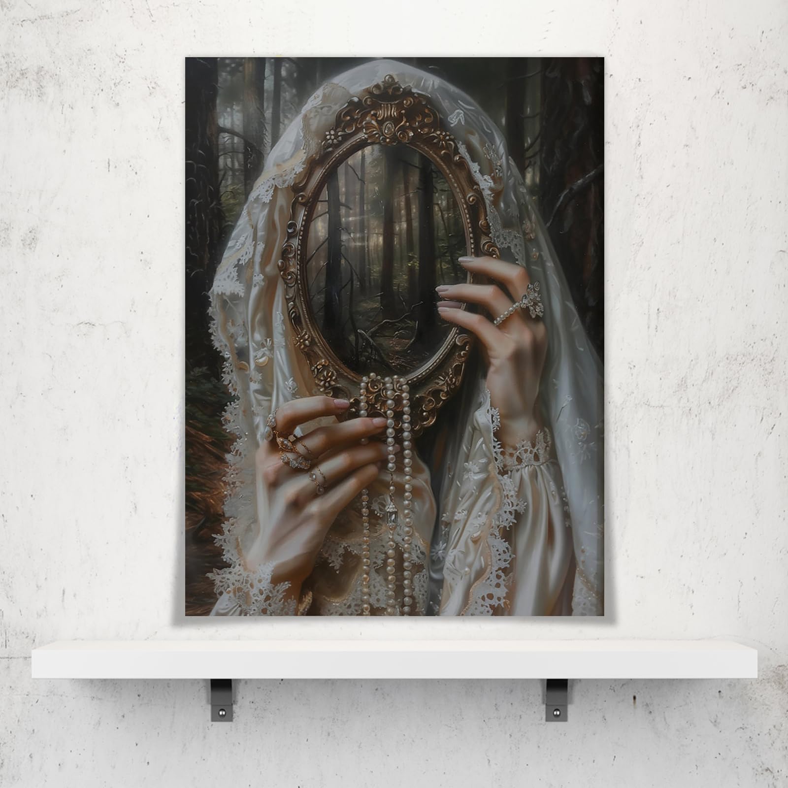 Amazon.com: Generic Witch Mirrored Reverie Picture Painting，Moody