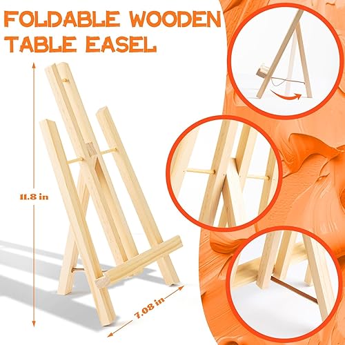 Miniatura 5 de POPYOLA Juego de pintura acrílica de 39 piezas para niños, kit de pintura con 12 pinturas acrílicas no tóxicas, bata, caballete, plantillas de