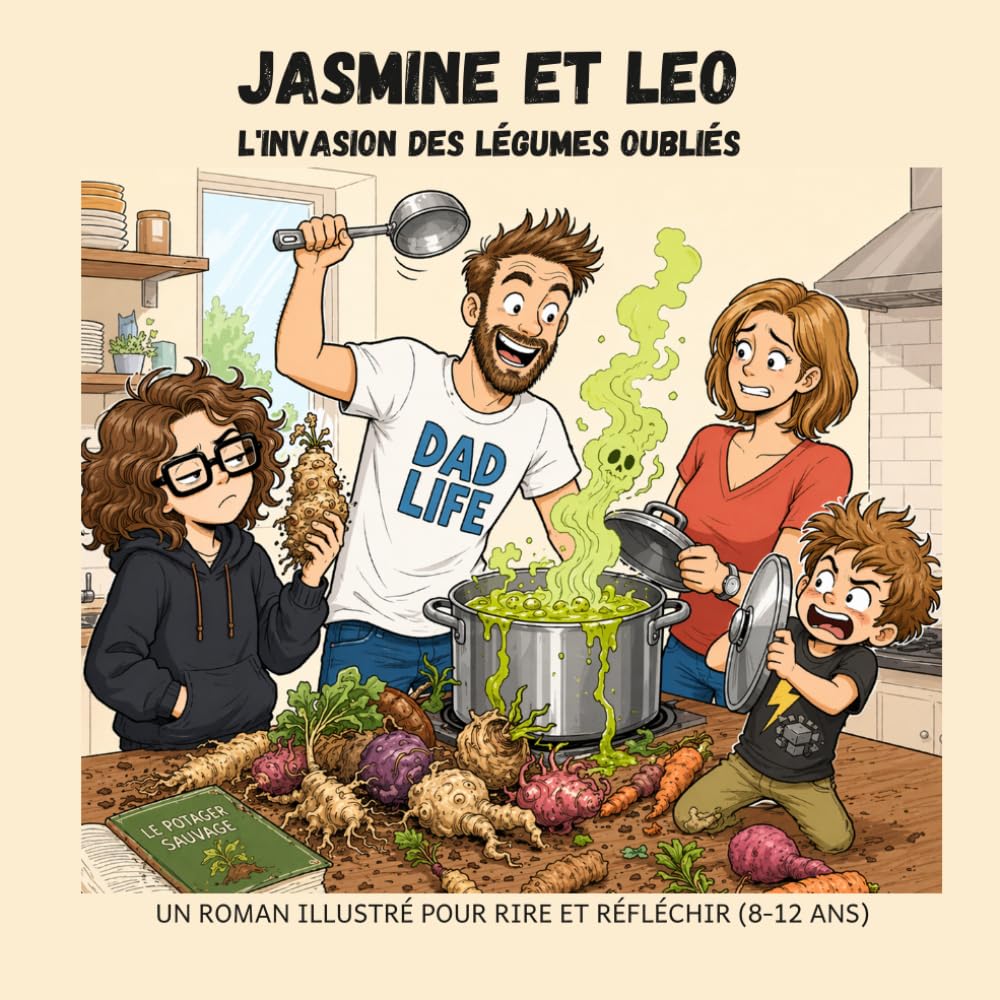Jasmine et Léo : Tome 2 : L'invasion des légumes oubliés: Un roman illustré pour rire en famille et découvrir le goût (8-12 ans)