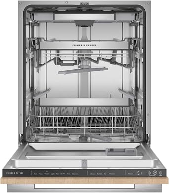 Fisher & Paykel DW60U4HI2 Built-In Dishwasher, 16 Place Settings, Stainless Steel, Multiple Wash Programs, Energy Efficient, Quiet Operation, Adjustable Racking, Full Size Integrated Dish Washer [Energy Class B]
