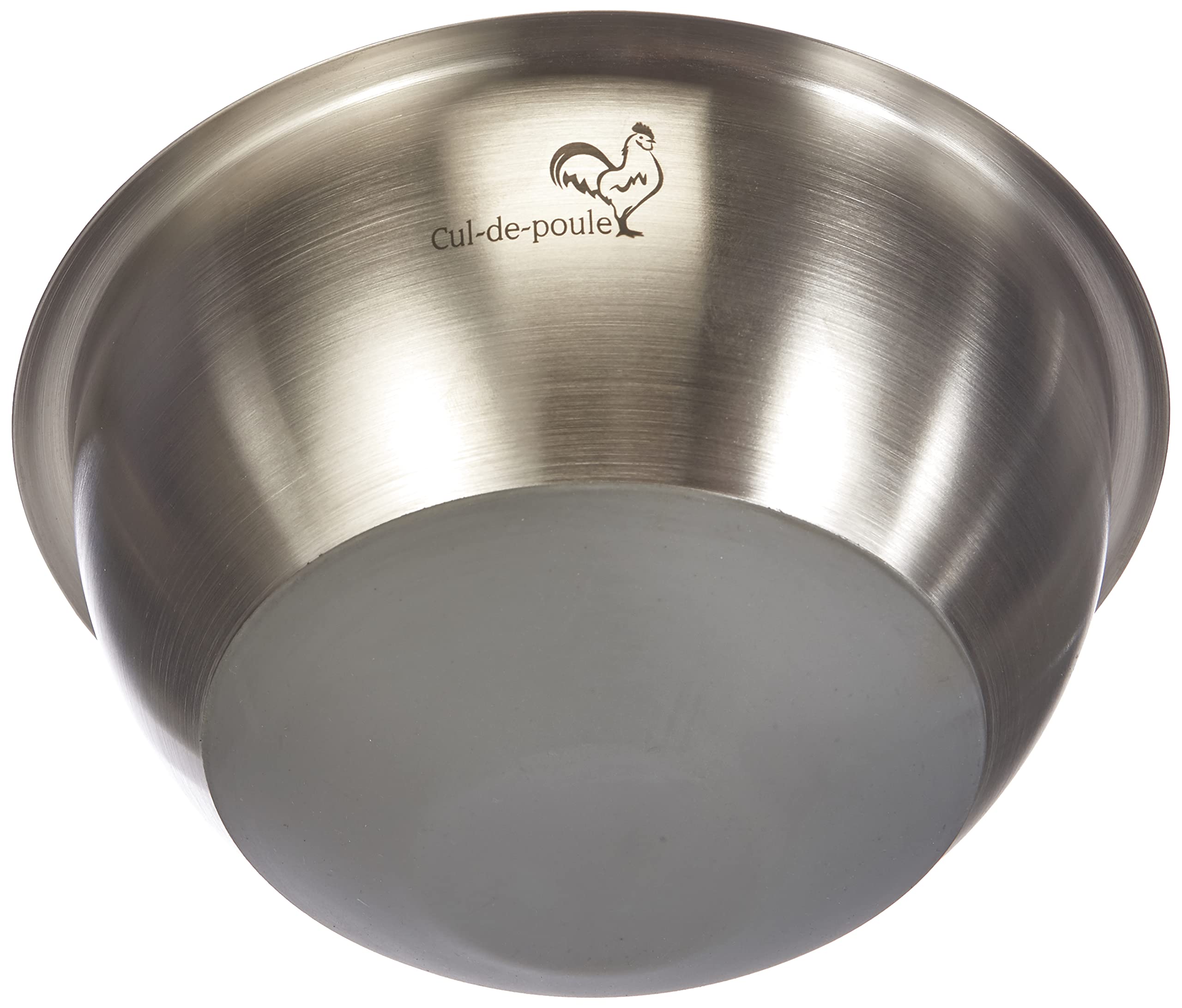De Buyer - Bassine demi-sphérique "Cul-de-Poule" en inox avec fond en silicone - Diamètre 16 cm -, Argent