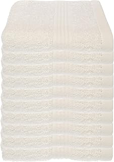 Julie Julsen Pack de 10 toallas de invitados, 23 colores, suaves y absorbentes, 500 g/m², Öko Tex Natural, blanco, 30 x 50 cm