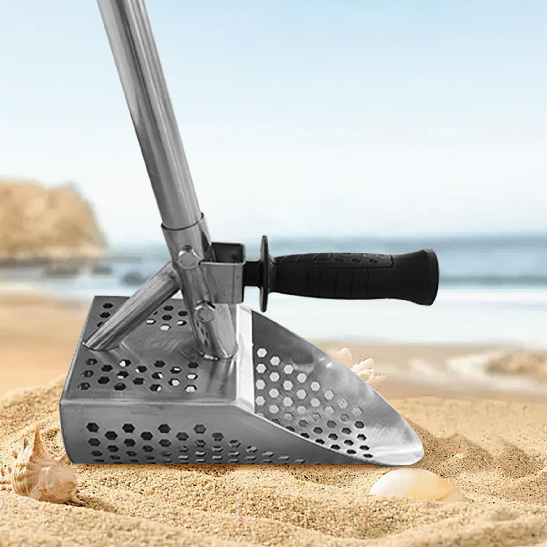 Paletta Metal Detector Spiaggia - Acciaio Inox Per Setacciatura Tesori - Foto 9